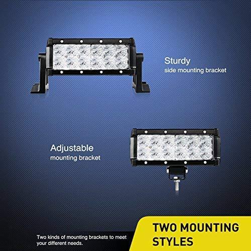 Nilight Light Bar 2PCS 20 Inch 126W LED Lights Spot Flood Combo Led Off Road Driving Lights Led Fog Lights Jeep Lights Boat Lighting LED Work Light ,2 Years Warranty