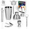 Premium 7 Piece Cocktail Making Set & Bar Shaker Kit by Bar Brat ™ / Free 130 Cocktail Recipe (ebook) Included/Pre-Built Stainless Steel Stand For All Your Bar Pieces