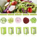 Spiralizer Vegetable Slicer, 5 Blades Zoodle Maker with Strong Hold Suction, Veggie Spiralizers Zucchini Spiral Noodle Spaghetti Maker for Low Carb/Gluten-Free Meals