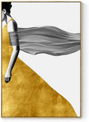 Girl in Dance - Static Abstract Painting Canvas Wall Art Ready to Hang for Bedroom Kitchen Home Decoration Landscape (C)