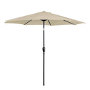 Cloud Mountain 9' Patio Umbrella, Outdoor Market Umbrella with Push Button Tilt and Crank, Aluminum Table Umbrella Outside 100% Polyester, Green