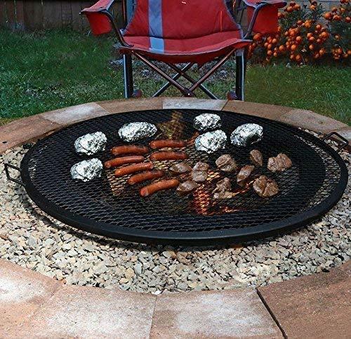 Onlyfire X-Marks Fire Pit Grill Cooking Grate, Outdoor Campfire BBQ Grill, Round - 30 Inch
