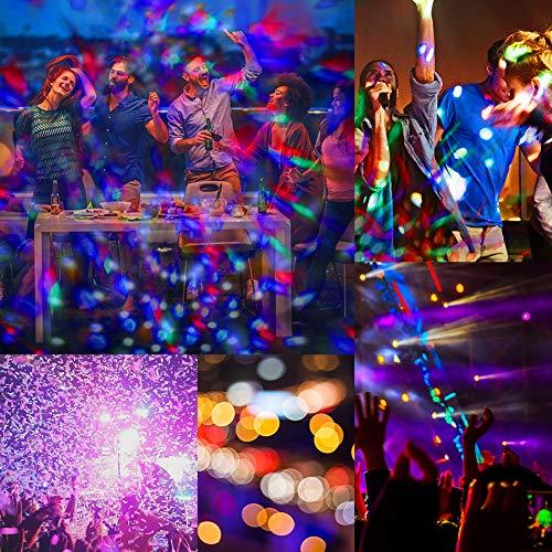 Luditek Partylights Discoball 360 °Rotatable Discolights Sound Activated Remote Control Dj Lighting [Newest 2020]7 Color Patternes+3 Lightning Mode+6 Colours for All Parties, Wedding, DJ and More