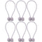HUYIJJH Curtain Tiebacks Magnetic, Drape Holders Holdbacks Decorative Weave Rope Clips Window Sheer Blackout Panels Home Office, Beige (Pack of 6) by NZQXJXZ