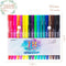 18 Pack Dual Brush Calligraphy Marker Pens for Beginners, Brush Tips & Colored Fine Point Bullet Journal Pen Set for Lettering Writing Coloring Drawing (School Office Art Supplies) by Aen Art