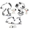 WOTOY 3 Pcs Snoopy Shape Cookie Cutter - Stainless Steel