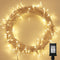 200 LED Indoor String Light with Remote and Timer on 69ft Clear String (8 Modes, Dimmable, Low Voltage Plug, Warm White)