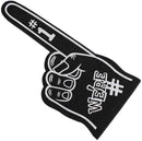Astek 18 Inch We're Number 1 Finger Team Color Cheerleading Foam Hand Pompom for Sports