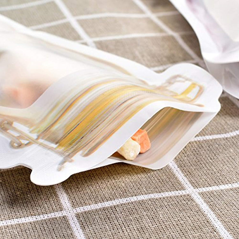 Total 18 Pieces Mason Jar Pattern Zipper Airtight Seal Bags Set Reusable Portable Food Saver Storage Bags for Travel Picnic Camping by APOL