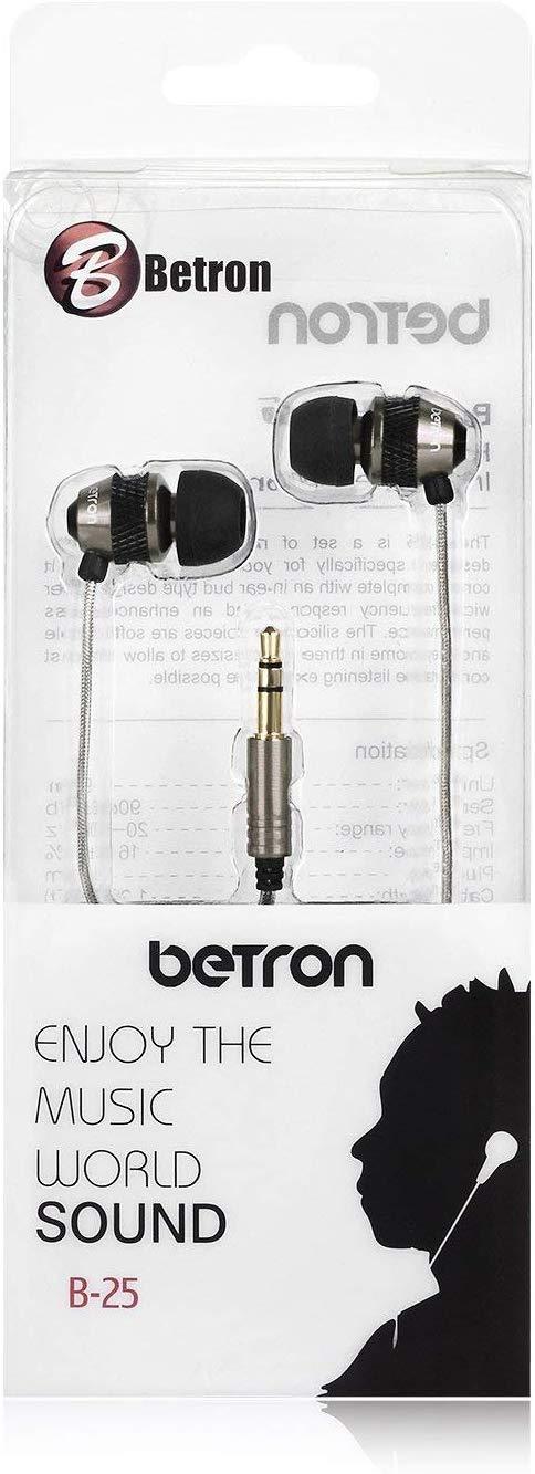 Betron B25 Noise Isolating in Ear Canal Headphones Earphones with Pure Sound and Powerful Bass for iPhone, iPad, iPod, Samsung Smartphones and Tablets (Black Without Remote)