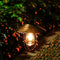 Outdoor Hanging Solar Lantern Light Copper Solar Lamp with Warm White fliament Bulbs for Garden Yard Pathway