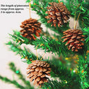 Coobey 27 Pieces Mini Pine Cones Christmas PineCones Natural Hanging Ornament 3-4cm Pine Cones Pendant With String for Christmas Gift Tag Decoration
