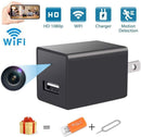 Mini USB Charger Spy Camera WiFi Hidden Camera Portable Full HD 1080P Wireless Small Indoor Home Security USB Charger Camera Nanny Cam with Motion Detection (Black1)