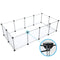 Tespo Pet Playpen Animal Fence Cage DIY Exercise Pen Crate Kennel Hutch for Small Animals, Bunny, Rabbit, Puppy & Guinea Pigs, Indoor Upgrade 12 Panels