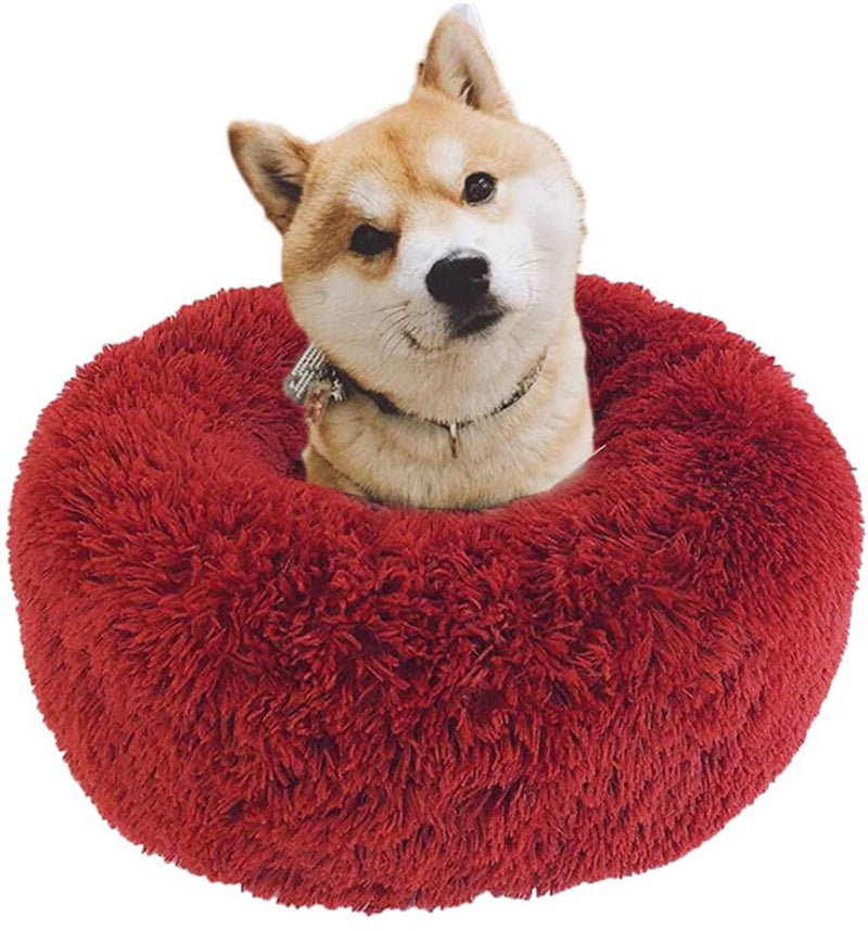 Nest 9 Warm Soft Pet Calming Bed, Plush Round Cute Nest Comfortable Sleeping for Puppy Dog Kitty Cat