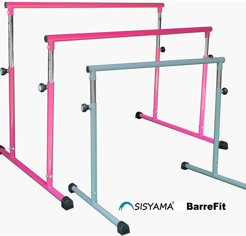 SISYAMA 43.5in/117in Ballet Barre Single/Double/Parallel Bar Portable Freestanding Adjustable Kid Adult Workout Fitness Stretch Dance