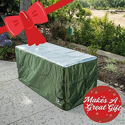 YardStash Deck Box Cover XXL to Protect Extra Wide Deck Boxes: Keter Westwood Deck Box Cover, Keter Rockwood Deck Box Cover, Keter Brightwood Deck Box Cover, Keter Sumatra Deck Box Cover & More