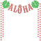 TMCCE Luau Party Supplies Rose Gold Aloha Sign Banner For Hawaiian Moana Party Decorations