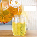 Olive Oil Dispenser 21oz Glass Oil Dispenser Bottle With Automatic Flip Cap Drip Free Oil and Vinegar Cruet for Kitchen Penguin Design