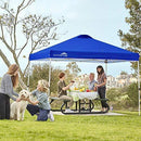 EAGLE PEAK 10’ x 10' Pop Up Canopy Tent Instant Outdoor Canopy Straight Leg Shelter with 100 Square Feet of Shade (White)