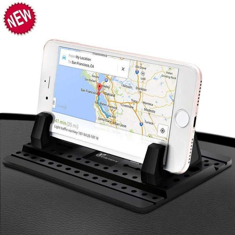 Car Phone Holder, Vansky Car Phone Holder Silicone Dashboard Holder for iPhone X/8 Plus/7 Plus/6/6S Plus, Samsung Galaxy S8 Plus/Note 8/S7 3.5-7 Inch Smartphone or GPS Devices