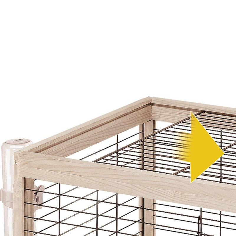 Ferplast Arena 80 Rabbit, Guinea Pigs and Small Animals Wooden Cage, Black, 82 x 52 x 45.5 cm