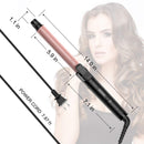 Benbilry Curling Iron 1.1 Inch Curling Wand with Ceramic Coating Barrel, Anti-Scald Insulated Wand Tip, 285°F to 430°F for All Hair Types, Include Heat Resistant Glove