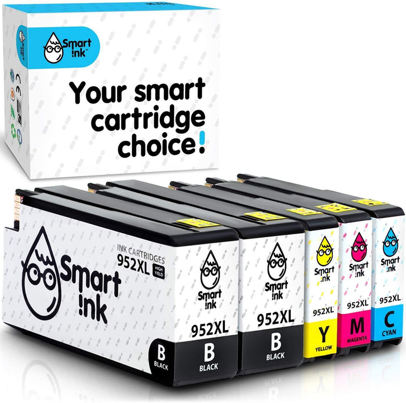 Smart Ink Compatible Ink Cartridge Replacement for HP 952XL 952 XL (2BK&C/M/Y 5 Pack Combo) to use with OfficeJet 8702 OfficeJet Pro 7720 7740 8210 8216 8710 8715 8720 8725 8727 8728 8730 8732M 8740