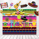 TMCCE Fiesta Theme Photography Backdrop Mexican Themed Dress-up Photobooth for Summer Fiesta Luau Theme Cinco De Mayo Birthday Pool Party Supplies Decorations