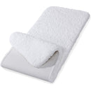 Lifewit Bath Mat White Bathroom Rug Soft Shag Water Absorbent Non-Slip Rubber, 20" x 32"