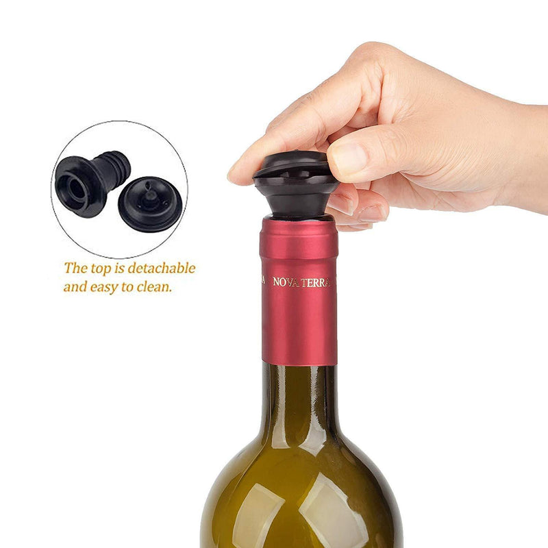 Great Value Wine Vacuum-Preserver-Saver-Pump with 4 Stoppers by ALDI kitchen for Fresh Tasting Wine Everytime