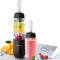 SHARDOR Portable Smoothie Blender Personal Blender for Shakes Juice with 2 Bottles 1 Ice Cube Tray, Black