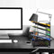 Bextsware 5-Tier Mesh Desktop Organizer File Folder with Sorters Basket, Document Letter Tray Holder Desk Accessories Organization Supplies for Office or Home, Black