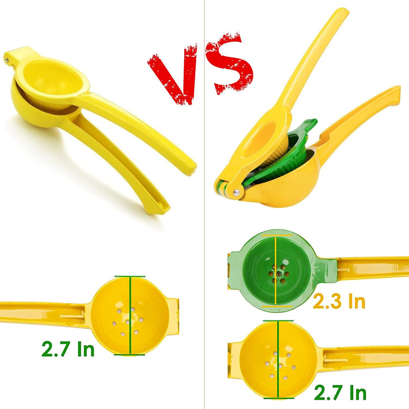 Rantizon Squeezer Juicer - Rantizon Lemon Squeezer with a lemon Zester, 2 in 1, Manual Citrus Press, Lime Juicer, Citrus Press, Orange Squeezer, Handheld Juicer, Sturdy Aluminum, Dishwasher safe