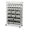 Seville Classics Commercial 8-Tier UltraZinc/Blue NSF 24-Bin Rack Storage System