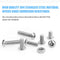 DYWISHKEY 200 Pieces M4 x 5mm/6mm/8mm/12mm/16mm/20mm/25mm Stainless Steel 304 Hex Button Head Cap Bolts and Nuts Kit