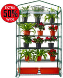 Worth 5 Tier Mini Greenhouse with Clear Polyethylene Cover, 27" Long x 19" Wide x 75" High Garden Green House