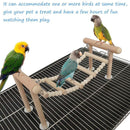 kathson Bird Perches Stand Toy, Parrot Swing Climbing Ladder Toys, Birdcage Top Play Gyms Playground Stands Wooden Perch for Parakeet, Cockatiel, Lovebirds, Conure and Finches