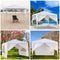 civilys White Outdoor Gazebo Canopy Tent, Party Tent Gazebo Wedding BBQ Beach Tent Waterproof Sun Shelter (10' x 10' with 4 Sidewalls)