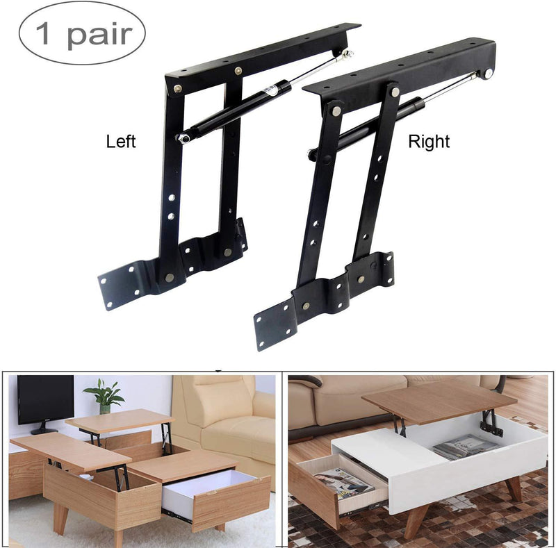 Sauton 1pair Folding Lift up Top Table Mechanism Hardware Fitting Hinge Spring Standing Desk Frame
