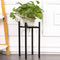 Sunnyglade Plant Stand for Indoor and Outdoor Pots - Black, Metal Potted Plant Holder for House, Garden & Patio - Sturdy, Galvanized Steel Pot Stand with Stylish Mid-Century Design, Medium (15" High)