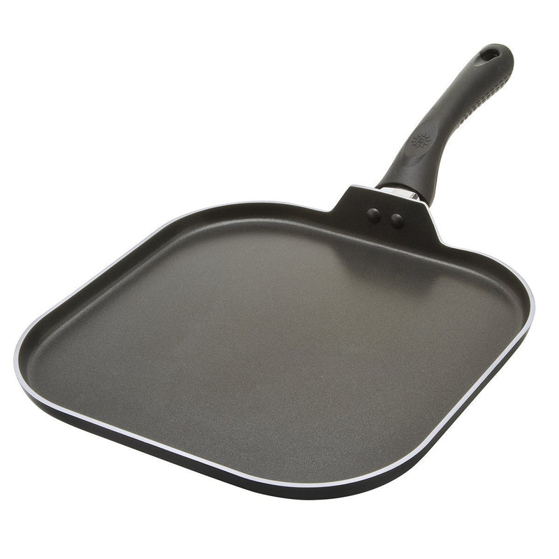 Cooktop & Stovetop Griddle Frying Pan–Large Square 11’’ Non-Stick Aluminum Flat Cooking & Grilling Skillet- Perfect Heat Distribution–For Vegetables, Pancakes, Fish & More – Dishwasher Safe