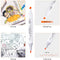 Dual Tip Marker Pens Set Permanent Double-Ended Art Markers Highlighter Pen for Adult Coloring Drawing Underlining School Office Supplier (16 Colors) by Aen Art