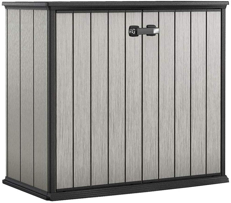 Keter Patio Store Resin Outdoor Shed for Garden Deck, and Tool Storage, Grey