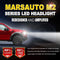 Marsauto H11/H8/H9 Led Headlight Bulbs Conversion Kit, M2 Series Super Bright Low Beam/Fog Light Bulb with Fan, Canbus Ready Ip67 Csp Chips 10000Lm 6000K Xenon White