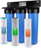 iSpring WGB32B 3-Stage Whole House Water Filtration System w/ 20” x 4.5” Big Blue Fine Sediment and Carbon Block Filters