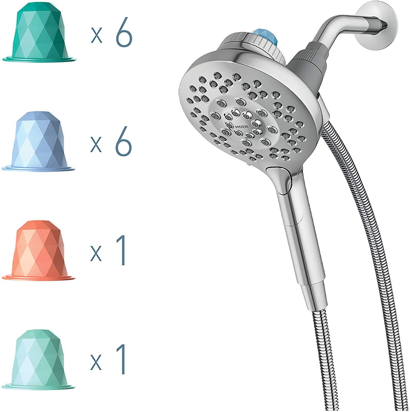 VOLUEX IN208C2 Aromatherapy Combination Handshower and Rainshower with INLY Shower Capsules, Chrome