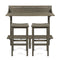 Great Deal Furniture Cassie Outdoor 3 Piece Grey Finish Acacia Wood Balcony Bar Set