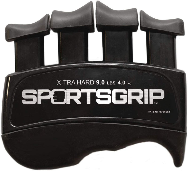 SPORTSGRIP Hand and Finger Exerciser (Xtra Hard - 9lbs / 4.0kg) - Best Ergonomic Finger Strengthener to Improve Grip for All Sport Athletes