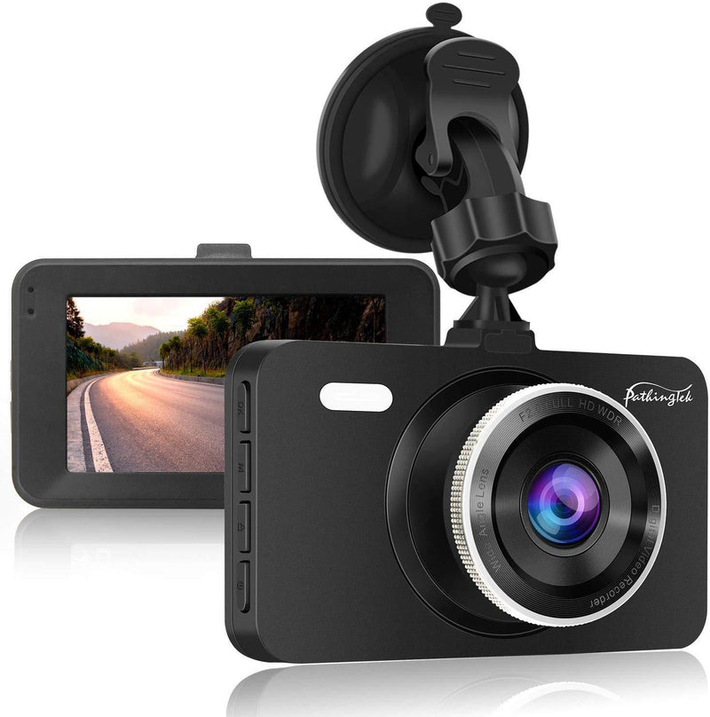 Dash Cam 1080P DVR Dashboard Camera Full HD 3" LCD Screen 170°Wide Angle, WDR, G-Sensor, Loop Recording Motion Detection Excellent Video Images(Black)